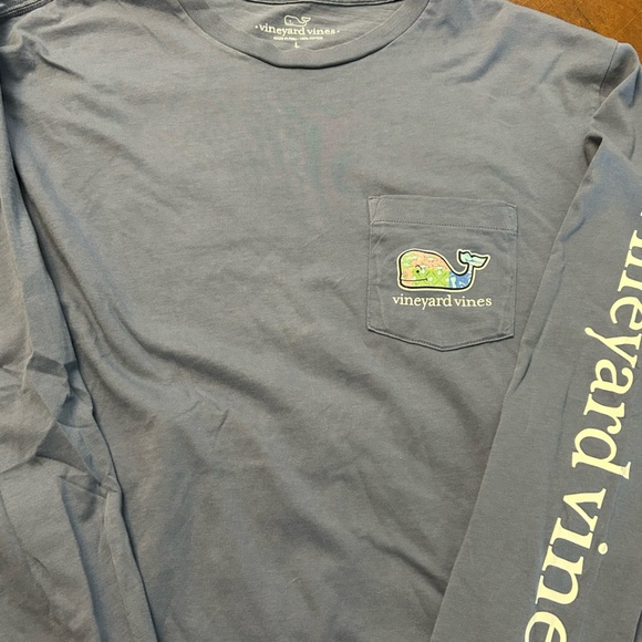 Vineyard Vines Men Blue Long Sleeve Tee Size Large - Picture 6 of 10